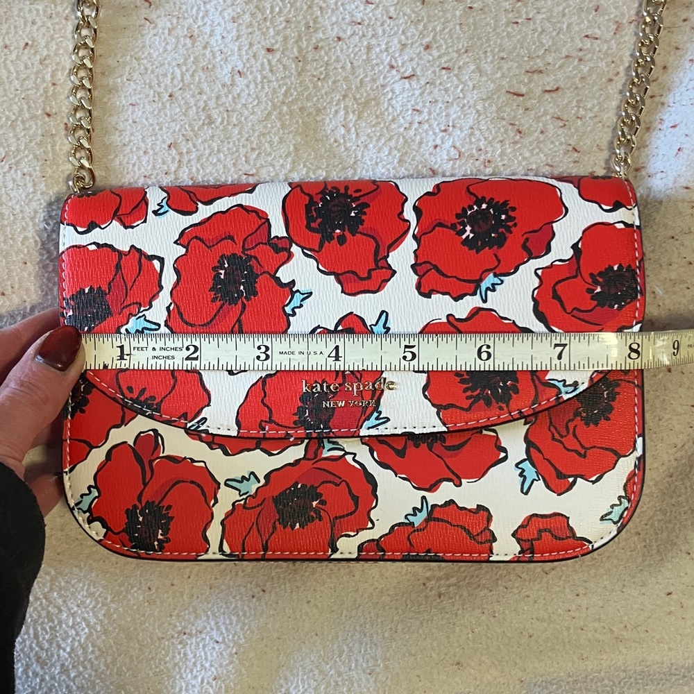 Kate Spade White and Red Poppy Crossbody Bag with free gift - Picture 11 of 11